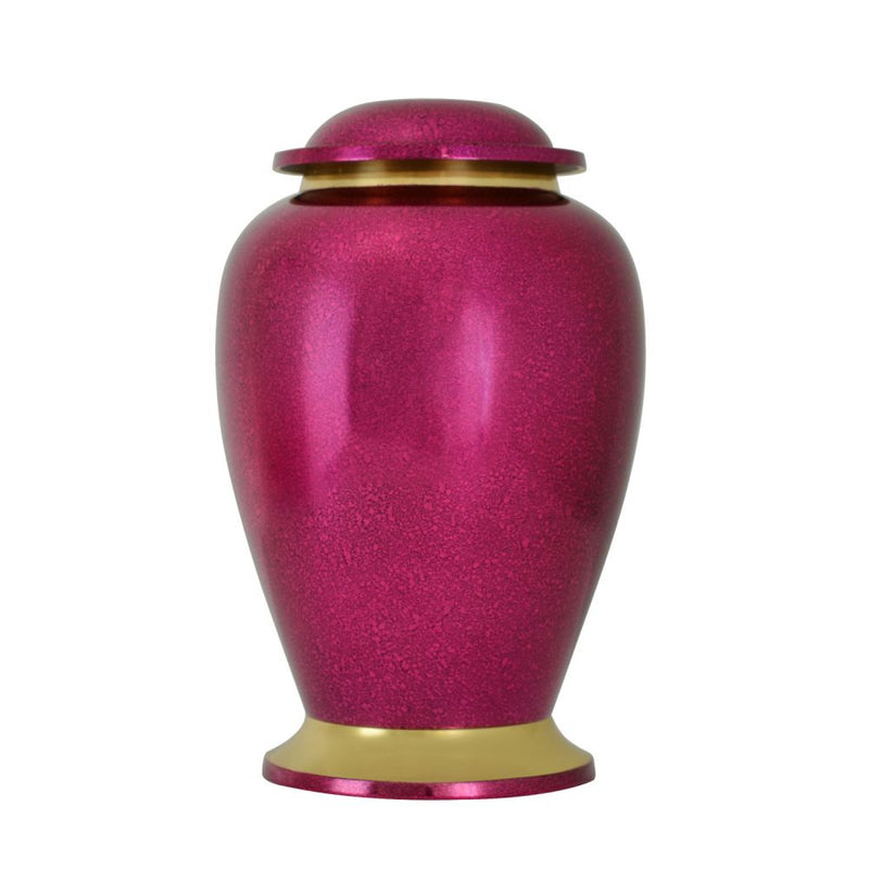 Gleaming Pink Brass Urn