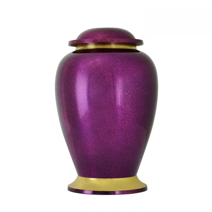 Gleaming Purple Brass Urn