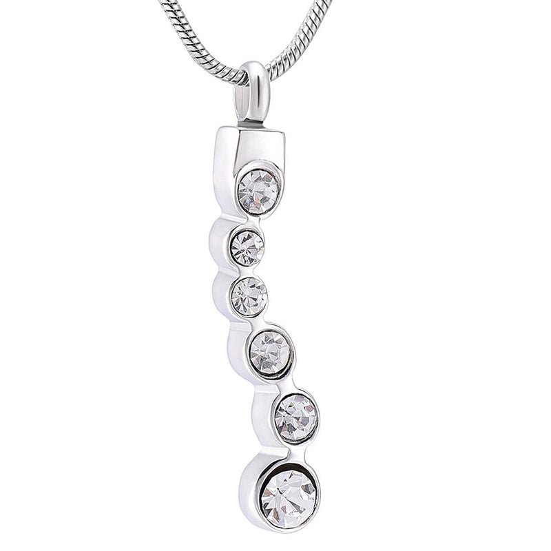 Inline Crystal Cremation Necklace