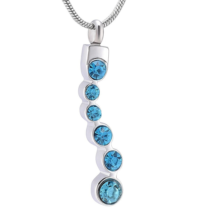 Inline Crystal Cremation Necklace