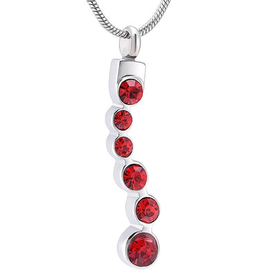 Inline Crystal Cremation Necklace