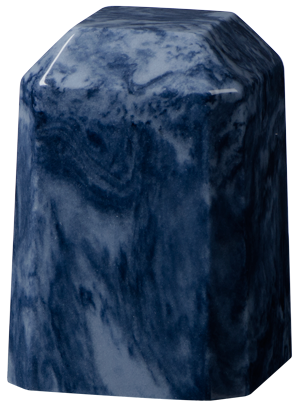 Midnight Blue Keepsake Square Cultured Marble Urn