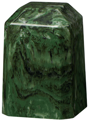 Green Ascota Keepsake Square Cultured Marble Urn