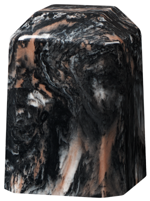 Mission Black Keepsake Square Cultured Marble Urn