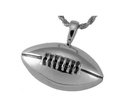 Football Stainless Steel Cremation Necklace