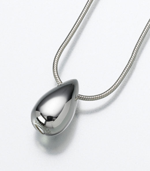 Teardrop Stainless Steel Cremation Necklace