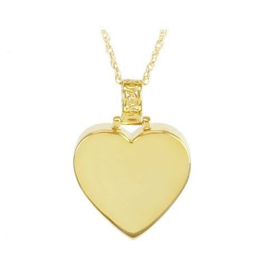 Impeccable 14K Gold Companion Heart Cremation Pendant