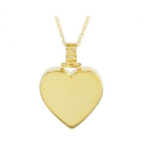 Impeccable 14K Gold Companion Heart Cremation Pendant