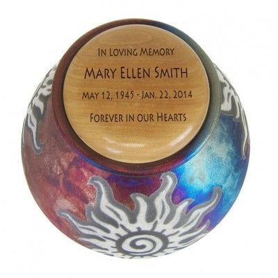 Western Sun Raku Cremation Urn