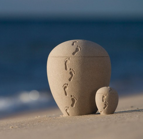 Footprints In The Sand Cremation Urn