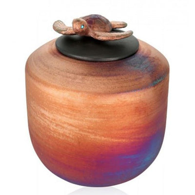 Turtle Raku Cremation Urn