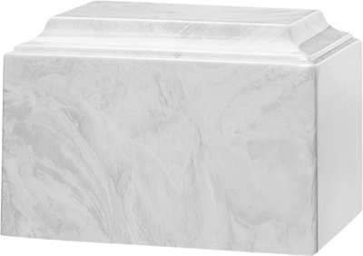 Carrera White Tuscany Cultured Marble Cremation Urn