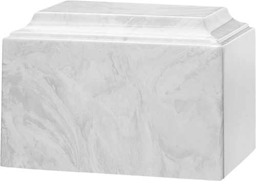 Carrera White Tuscany Cultured Marble Cremation Urn